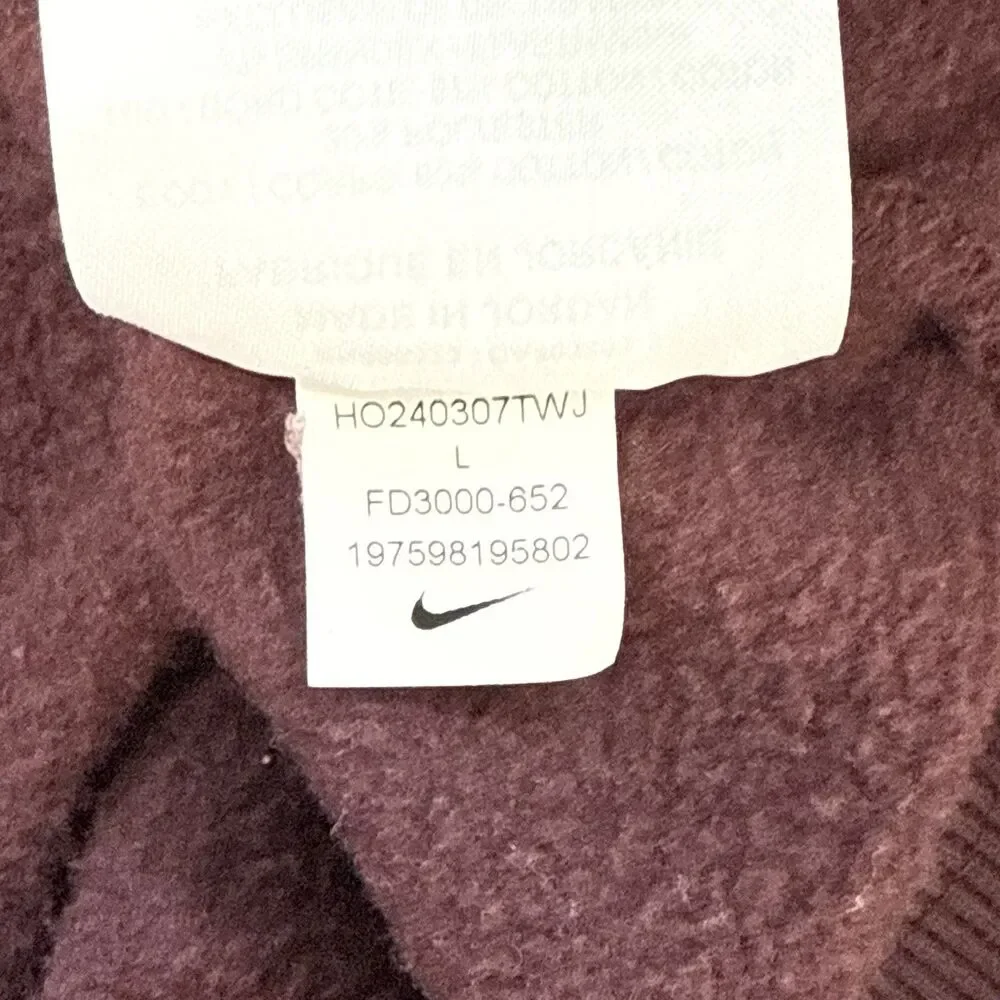 Nike Sportswear Club Fleece Pullover Hoodie Kids Large Burgundy Maroon